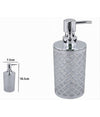 Dispenser Sapone Liquido Accessorio Bagno Argento Stile Barocco Dosatore 59106