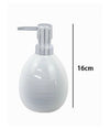 Dispenser Sapone Liquido Ceramica Striato Erogatore Silver Accessori Bagno 59869
