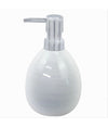 Dispenser Sapone Liquido Ceramica Striato Erogatore Silver Accessori Bagno 59869