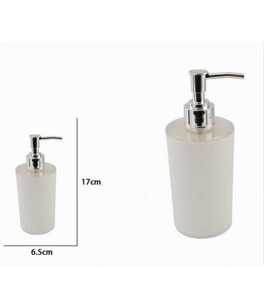 Dispenser Sapone Liquido Lavandino Bianco Lavorato Accessorio Arredo Bagno 10434