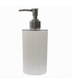 Dispenser Sapone Liquido Lavandino Bianco Rigato Accessorio Arredo Bagno 79161