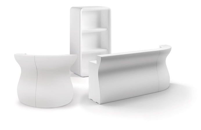 Display "Bartolomeo" struttura in polietilene colore bianco per esterno