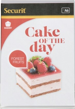 Display PortamenU' a L - 10 5x15 cm (A6) - Securit Cancelleria e prodotti per ufficio/Archivio ufficio e accessori per scrivania/Accessori da scrivania e archiviazione/Portabrochure Eurocartuccia - Pavullo, Commerciovirtuoso.it