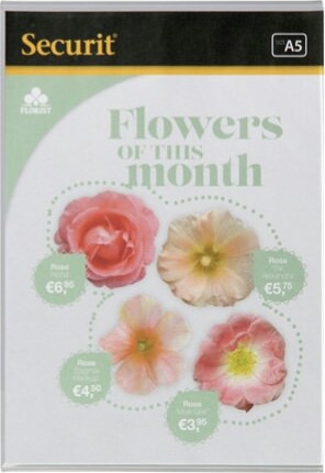 Display PortamenU' a L - 14 8x21 cm (A5) - Securit Cancelleria e prodotti per ufficio/Archivio ufficio e accessori per scrivania/Accessori da scrivania e archiviazione/Portabrochure Eurocartuccia - Pavullo, Commerciovirtuoso.it