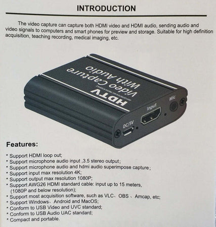 Dispositivo Acquisizione Video Audio Registratore Q-hd485 Hdtv 4k Usb Computer Elettronica/Informatica/Componenti e pezzi di ricambio/Componenti interni/Schede TV interne e schede per video editing Trade Shop italia - Napoli, Commerciovirtuoso.it