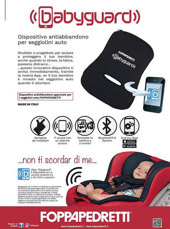 Dispositivo Antiabbandono Foppapedretti Babyguard Nero per Seggiolino Auto Foppapedretti Con App per Smartphone Dispositivo Antiabbandono Tecnologia Bluetooth Le System Prima infanzia/Seggiolini auto e accessori/Seggiolini auto Mondo Bimbo - Bagnara Calabra, Commerciovirtuoso.it