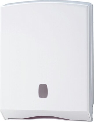 Distributore asciugamani piegati Basica - 27 8 x 12 8 x 38 cm - bianco-grigio - Medial International Commercio Industria e Scienza/Forniture sanitarie e igieniche/Prodotti di carta/Asciugamani di carta Eurocartuccia - Pavullo, Commerciovirtuoso.it
