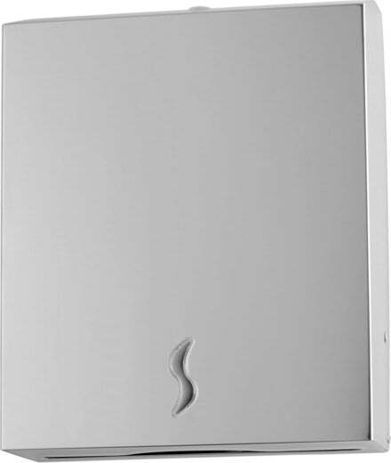 Distributore asciugamani piegati Brinox - 28x10 2x36 5 cm - acciaio inox - capacitA' 400 fogli - grigio - Medial International Commercio Industria e Scienza/Forniture sanitarie e igieniche/Prodotti di carta/Asciugamani di carta Eurocartuccia - Pavullo, Commerciovirtuoso.it