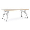 Tavolo District rettangolare, con gambe, piano in rubber wood, stile vintage