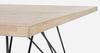 Tavolo District rettangolare, con gambe, piano in rubber wood, stile vintage