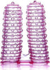 Ditale Doppio Elastico Proteggi dita con Rilievi Super Stretch In TPE Viola Con Stimolatori Salute e cura della persona/Erotismo e contraccezione/Sex toys/Proteggi dita Kondorama - Martinsicuro, Commerciovirtuoso.it