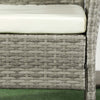 Divanetto-per-Esterni-2-Posti-con-Tavolino-da-Caffè,-in-Acciaio-e-Rattan-PE,-137x59x82-cm,-Grigio-e-Crema-867-181V00GG