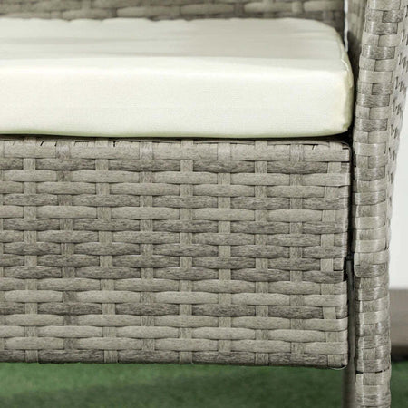 Divanetto-per-Esterni-2-Posti-con-Tavolino-da-Caffè,-in-Acciaio-e-Rattan-PE,-137x59x82-cm,-Grigio-e-Crema-867-181V00GG