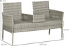Divanetto-per-Esterni-2-Posti-con-Tavolino-da-Caffè,-in-Acciaio-e-Rattan-PE,-137x59x82-cm,-Grigio-e-Crema-867-181V00GG