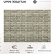 Divanetto-per-Esterni-2-Posti-con-Tavolino-da-Caffè,-in-Acciaio-e-Rattan-PE,-137x59x82-cm,-Grigio-e-Crema-867-181V00GG