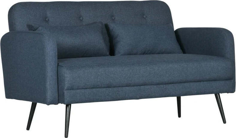 Divano-2-Posti-con-Rivestimento-in-Tessuto-e-2-Cuscini,-135x74x82cm-Blu-Scuro-BN2839-758V02DBHJ2