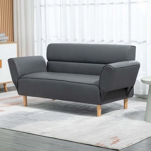 Divano-2-Posti-Convertibile-in-Divano-Letto-Singolo-con-Braccioli-Regolabili,-164x71x75cm-divanetto-moderno-salotto-soggiorno-ufficio-studio-ingresso-F839-556V00GYA