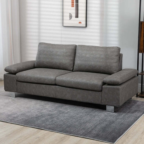 Divano-2-Posti-da-Salotto-e-Ufficio-soggiorno-studio-Salvaspazio-con-Seduta-Imbottita-e-Braccioli-Regolabili,-200x88x86-cm,-Grigio-F839-555V00GYA