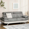 Divano-2-Posti-in-Finta-Pelle-PU-con-Poggiatesta-Regolabile-su-5-Livelli,-189x96.5x84cm,-Grigio-2ID839-612V00GYD22