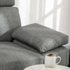 Divano-2-Posti-in-Finta-Pelle-PU-con-Poggiatesta-Regolabile-su-5-Livelli,-189x96.5x84cm,-Grigio-2ID839-612V00GYD22