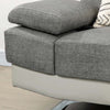 Divano-2-Posti-in-Finta-Pelle-PU-con-Poggiatesta-Regolabile-su-5-Livelli,-189x96.5x84cm,-Grigio-2ID839-612V00GYD22