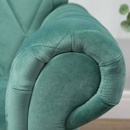 Divano-2-Posti-in-Legno-e-Velluto-Verde,-Spessa-Imbottitura,-Divano-per-2-Persone-Design-Vintage-Rétro,-148-x-72-x-76cm-DY2833-847D2D