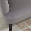 Divano-2-Posti-in-Velluto-con-Gambe-in-Metallo-e-Schienale-a-Conchiglia,-132x66x80cm,-Grigio-RF2839-483V00CGHG2