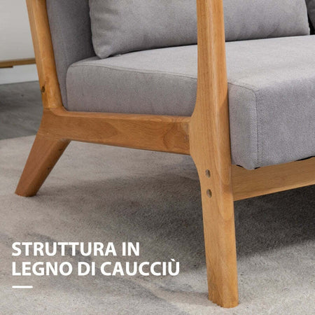 Divano-2-Posti-Moderno-in-Legno-con-Cuscini,-Seduta-Imbottita-e-Tessuto-Effetto-Velluto,-122x71x76-cm,-Grigio-soggiorno-salotto-ufficio-studio-FVA