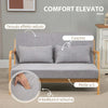 Divano-2-Posti-Moderno-in-Legno-con-Cuscini,-Seduta-Imbottita-e-Tessuto-Effetto-Velluto,-122x71x76-cm,-Grigio-YT2839-597V00GYRE2