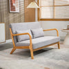 Divano-2-Posti-Moderno-in-Legno-con-Cuscini,-Seduta-Imbottita-e-Tessuto-Effetto-Velluto,-122x71x76-cm,-Grigio-YT2839-597V00GYRE2