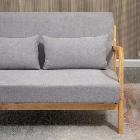 Divano-2-Posti-Moderno-in-Legno-con-Cuscini,-Seduta-Imbottita-e-Tessuto-Effetto-Velluto,-122x71x76-cm,-Grigio-YT2839-597V00GYRE2