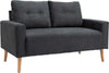 Divano-2-Posti-Moderno-in-Stile-Nordico-con-Schienale-Trapuntato-in-Tessuto,-145x76x88-cm,-Grigio-GH2833-902CGNH2