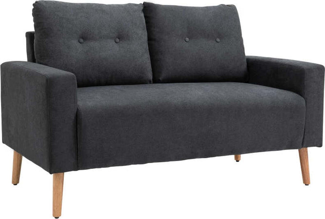 Divano-2-Posti-Moderno-in-Stile-Nordico-con-Schienale-Trapuntato-in-Tessuto,-145x76x88-cm,-Grigio-GH2833-902CGNH2