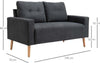 Divano-2-Posti-Moderno-in-Stile-Nordico-con-Schienale-Trapuntato-in-Tessuto,-145x76x88-cm,-Grigio-GH2833-902CGNH2