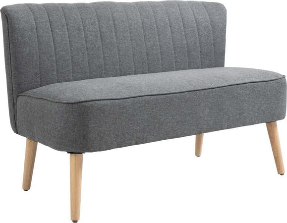 Divano-2-Posti-Moderno-in-Tessuto-Senza-Braccioli,-Struttura-e-Gambe-in-Legno,-117x56.5x77cm-Grigio-Chiaro-EW2833-524V04GYYT2
