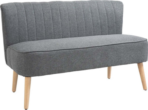 Divano-2-Posti-Moderno-in-Tessuto-Senza-Braccioli,-Struttura-e-Gambe-in-Legno,-117x56.5x77cm-Grigio-Chiaro-EW2833-524V04GYYT2