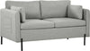Divano-2-Posti-per-Soggiorno-in-Tessuto-Effetto-Lino-e-Acciaio-con-Tasche-Laterali,-143x73x77cm,-Grigio-TY2839-727V00LGFR2