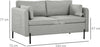 Divano-2-Posti-per-Soggiorno-in-Tessuto-Effetto-Lino-e-Acciaio-con-Tasche-Laterali,-143x73x77cm,-Grigio-TY2839-727V00LGFR2
