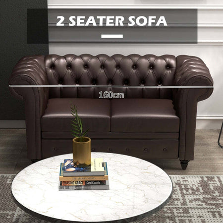 Divano-2-Posti-stile-Chesterfield-con-Cuscino-Rimovibile,-in-Ecopelle,-Legno-e-Metallo,-160x84x80-cm,-Marrone-soggiorno-salotto-ingresso-ufficio-studio-F833-709V00DRA