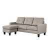 Divano 3 posti Giulivo beige con chaise longue componibile