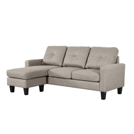 Divano 3 posti Giulivo beige con chaise longue componibile