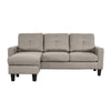 Divano 3 posti Giulivo beige con chaise longue componibile