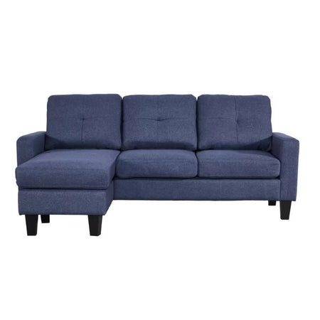 Divano 3 posti Giulivo blu con chaise longue componibile