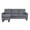 Divano 3 posti Giulivo grigio con chaise longue componibile