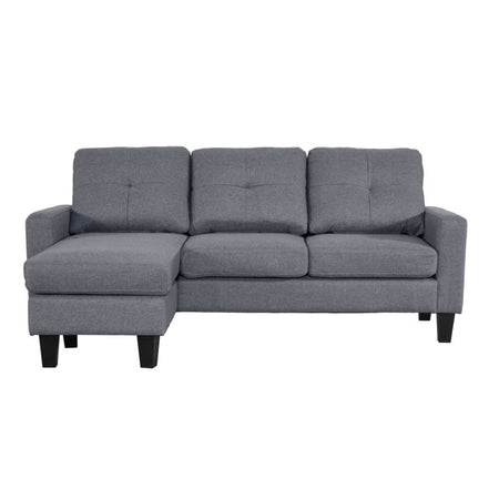 Divano 3 posti Giulivo grigio con chaise longue componibile