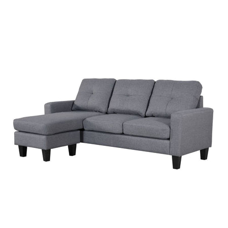 Divano 3 posti Giulivo grigio con chaise longue componibile