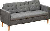 Divano-3-Posti-Moderno-in-Tessuto-Grigio-con-Vano-Contenitore-e-Design-Scandinavo,-Grigio,-166.5x62x82cm-839-033