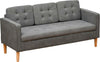 Divano-3-Posti-Moderno-in-Tessuto-Grigio-con-Vano-Contenitore-e-Design-Scandinavo,-Grigio,-166.5x62x82cm-839-033