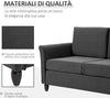 Divano-a-2-Posti-a-Seduta-Ampia-con-Cuscini-Rimovibili-da-Salotto-in-Tessuto-Effetto-Lino-e-Gommapiuma,-141x70x78-cm,-Grigio-scuro-e-Nero-SE2833-653CGGT2