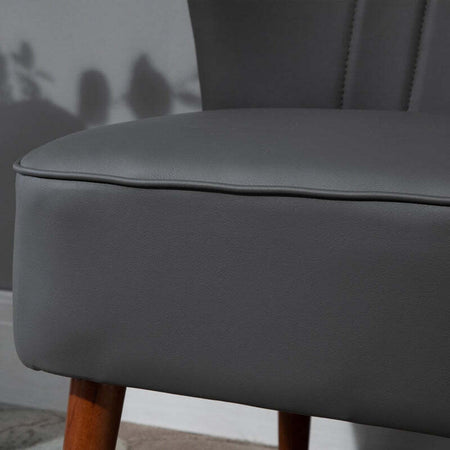 Divano-a-2-Posti-dal-Design-Moderno,-Telaio-in-Legno-e-Rivestimento-in-Pelle-Sintetica-Grigia,-108.5-x-61-x-79cm-divanetto-soggiorno-salotto-ingresso-ufficio-studio-F833-808A